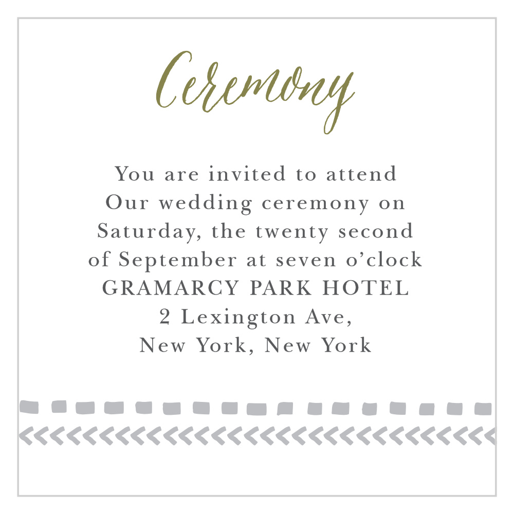 Rustic Tribal Ceremony Cards