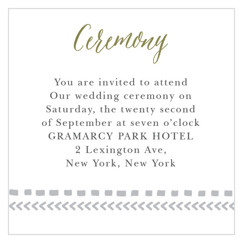 Rustic Tribal Ceremony Cards