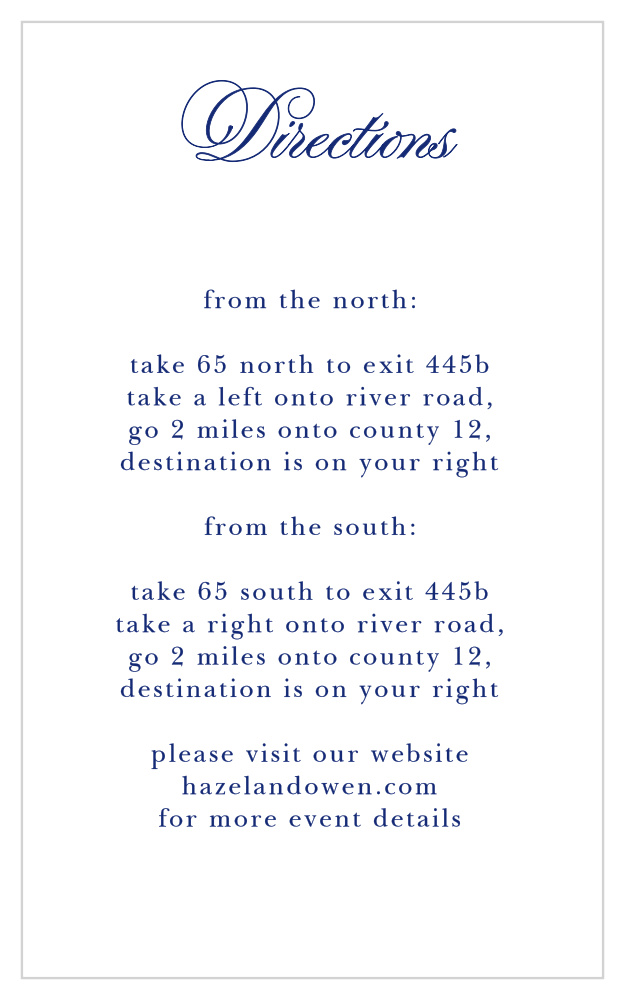 Preppy Stripe Direction Cards