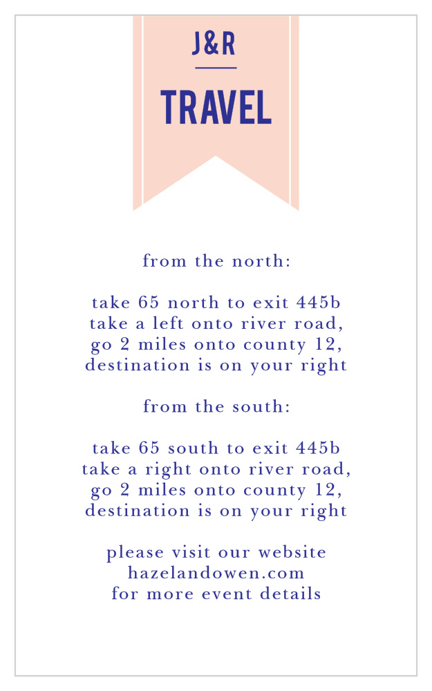 Modern Banner Direction Cards