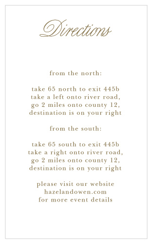 Opulent Frames Direction Cards