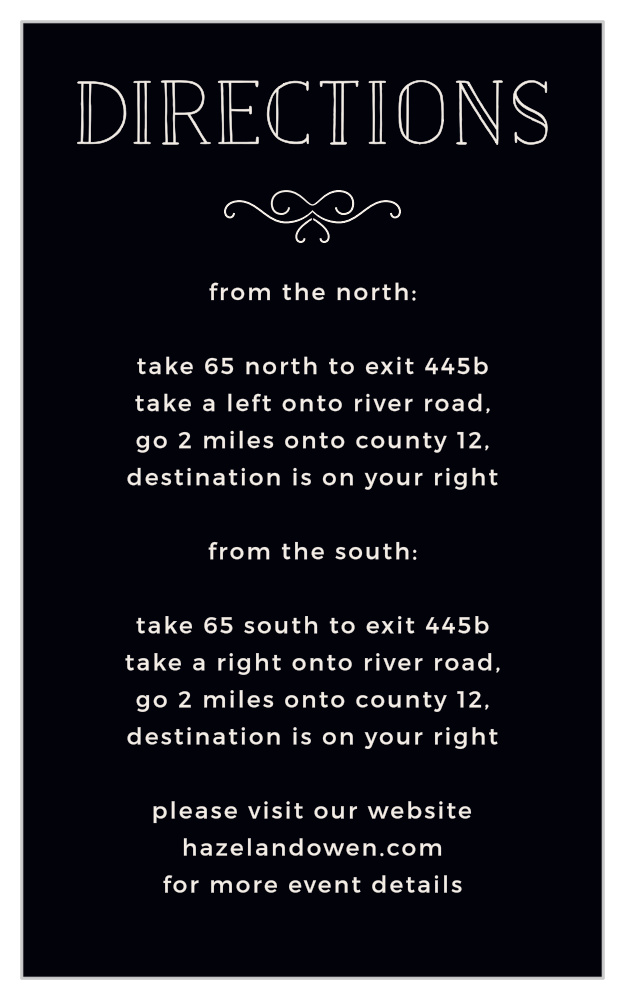 Classic Penmanship Direction Cards