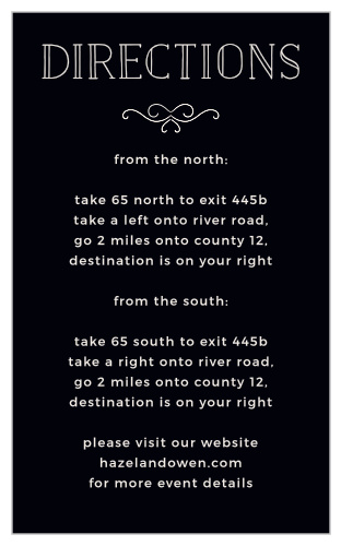 Classic Penmanship Direction Cards