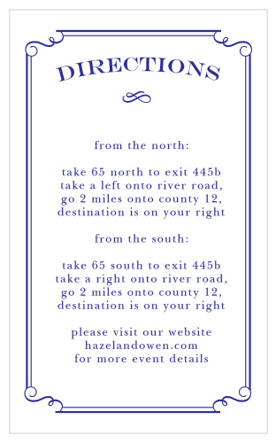 Handwritten Deco Direction Cards