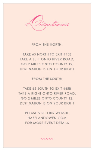 Diamond Monogram Direction Cards