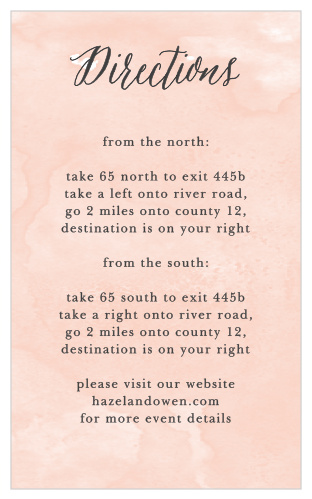 Watercolor Script Direction Cards