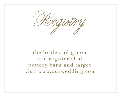 Opulent Frames Registry Cards
