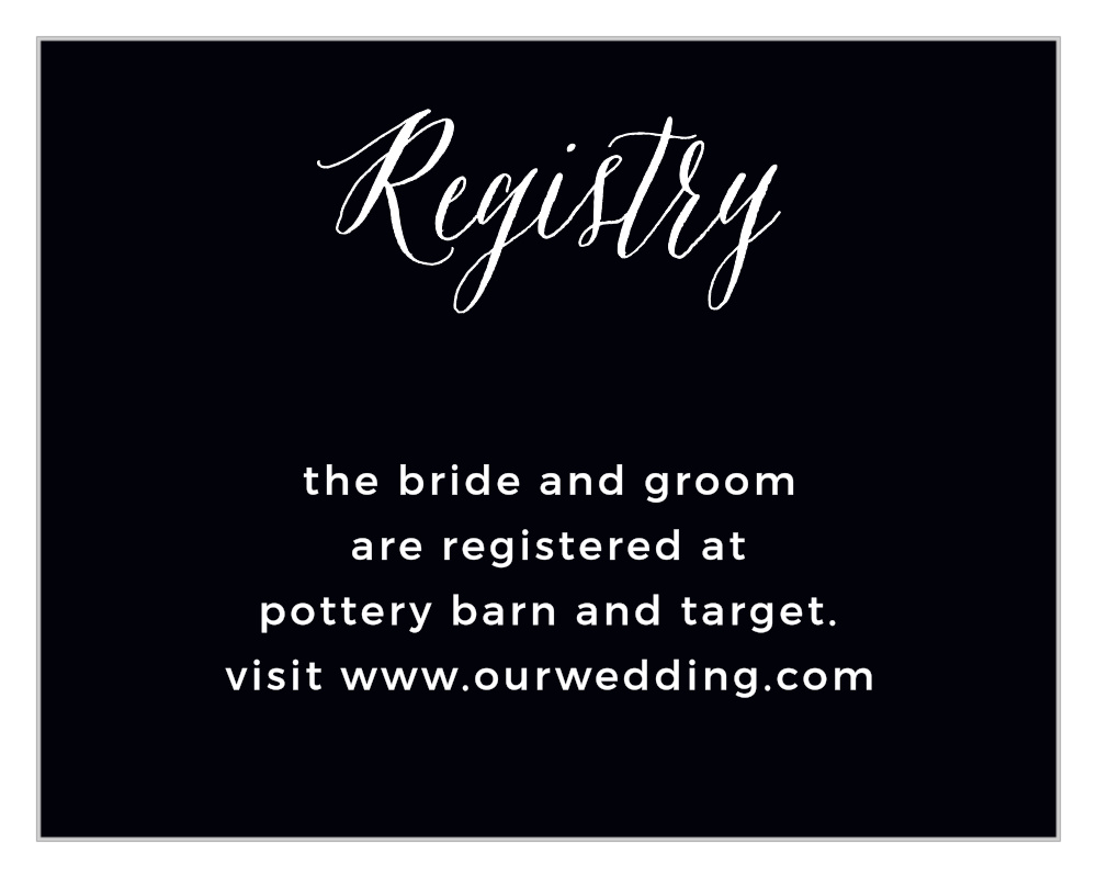 Modern Elegant Registry Cards