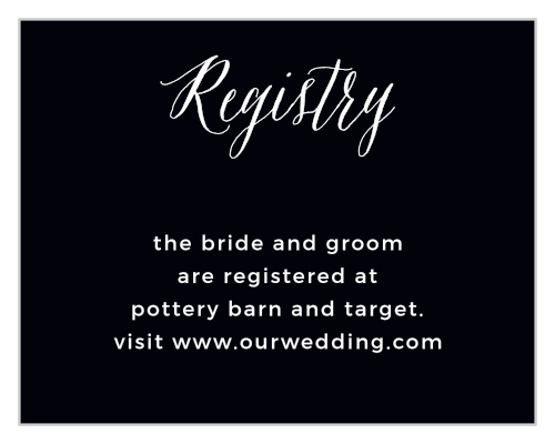 Modern Elegant Registry Cards