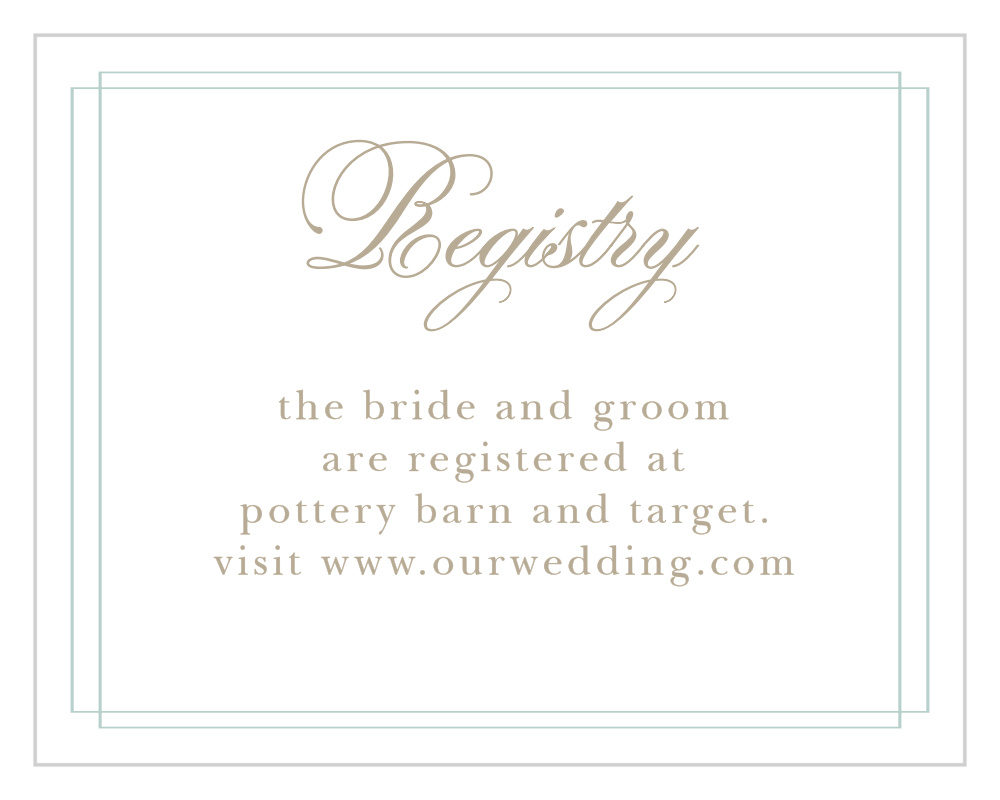 Emily Swash Registry Cards