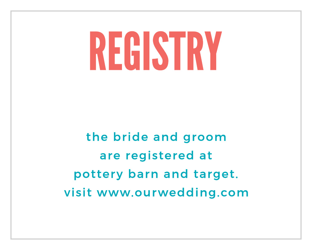Modern Venn Registry Cards