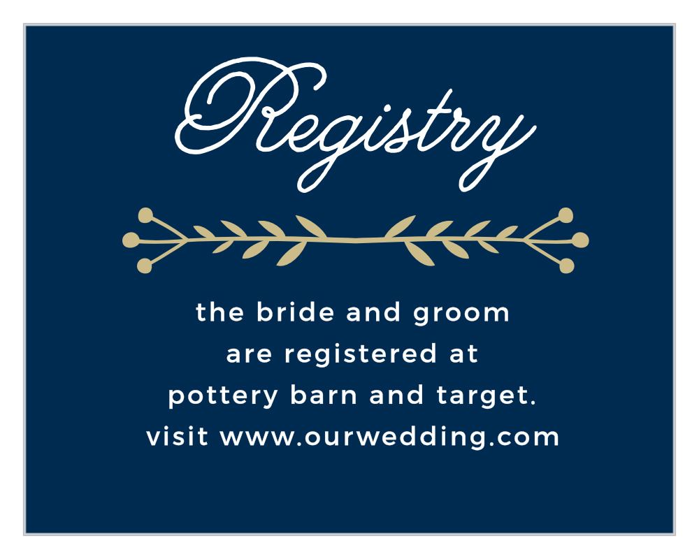 Folksy Floral Registry Cards