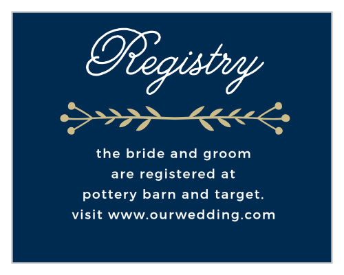 Folksy Floral Registry Cards