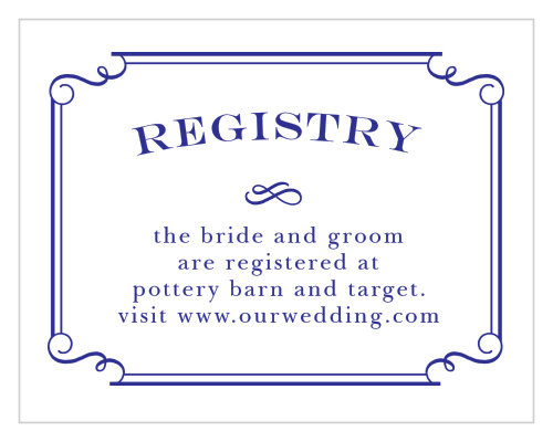 Handwritten Deco Registry Cards