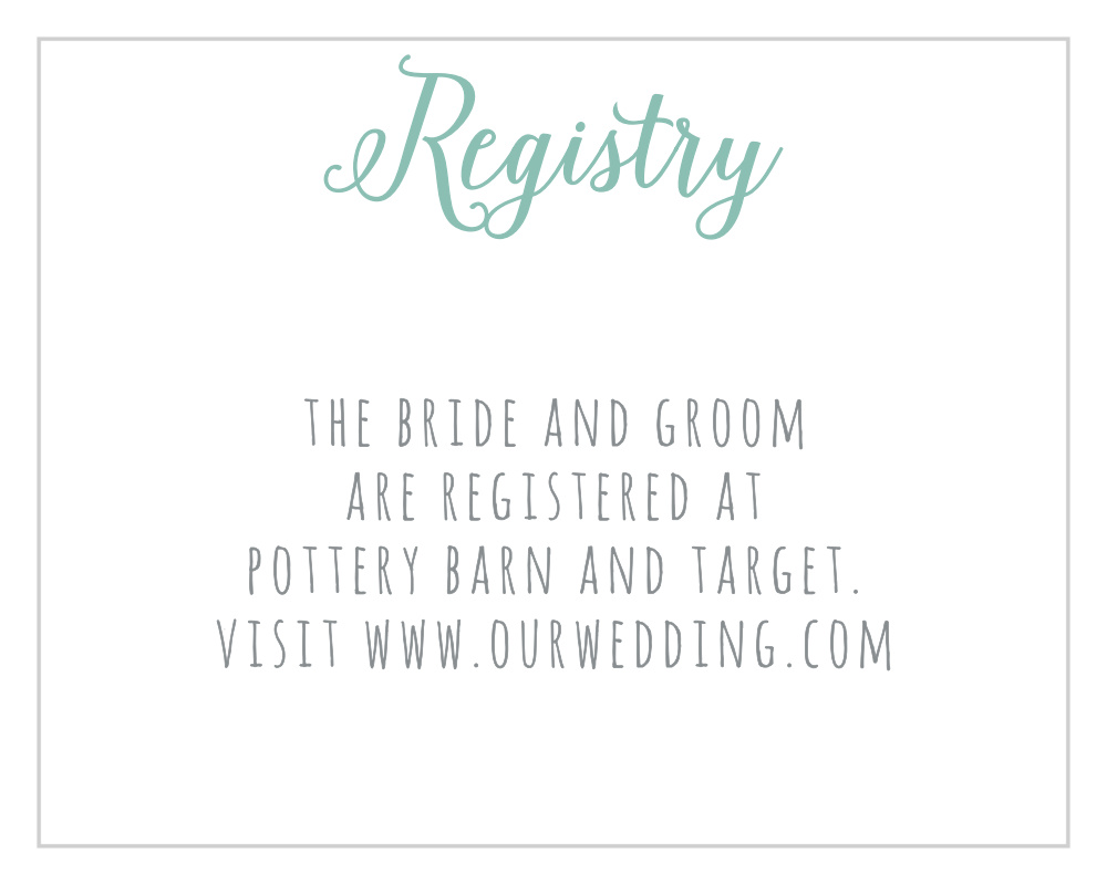 Sweet Succulents Registry Cards