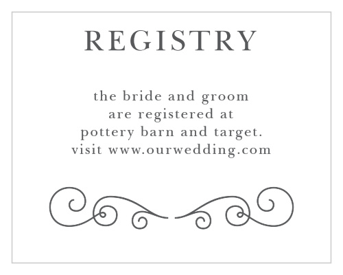 Parisian Chic Registry Cards