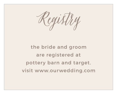 Rustic Floral Registry Cards