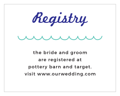 Modern Beach Registry Cards