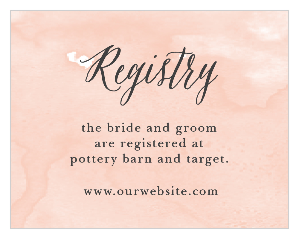 Watercolor Script Registry Cards