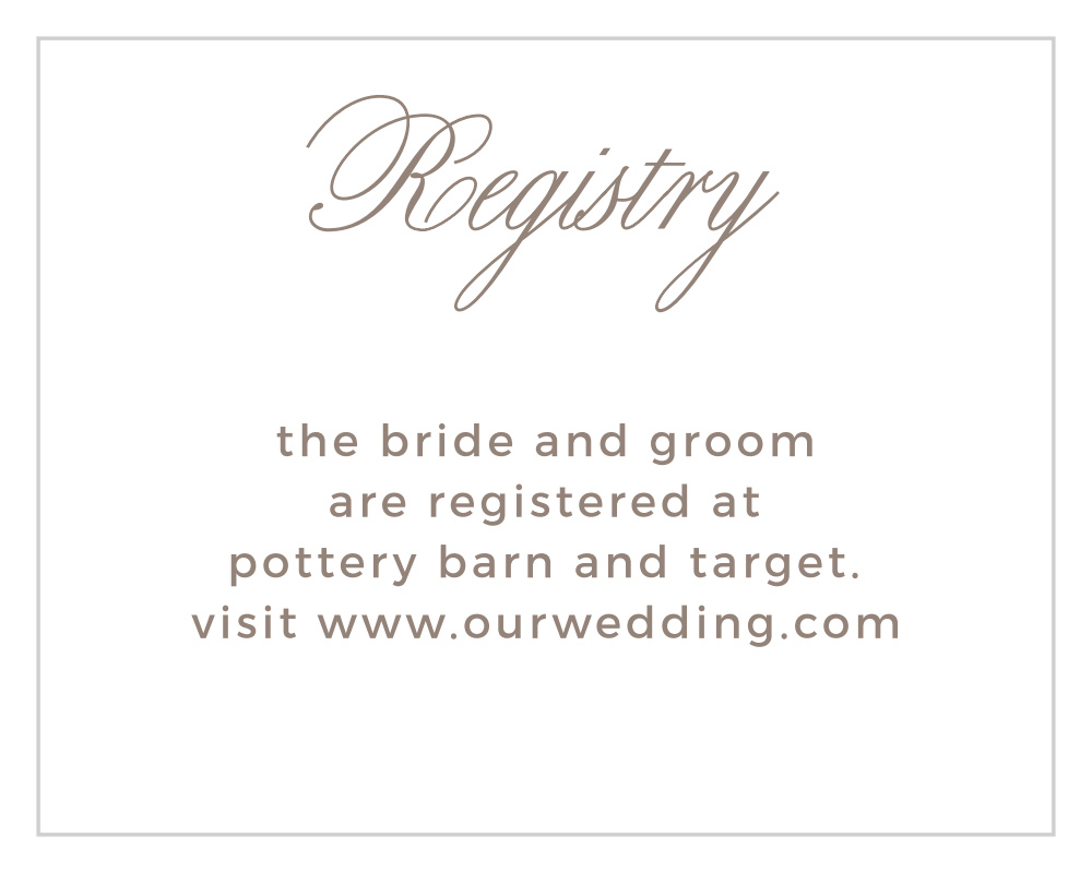 Vintage Frame Registry Cards