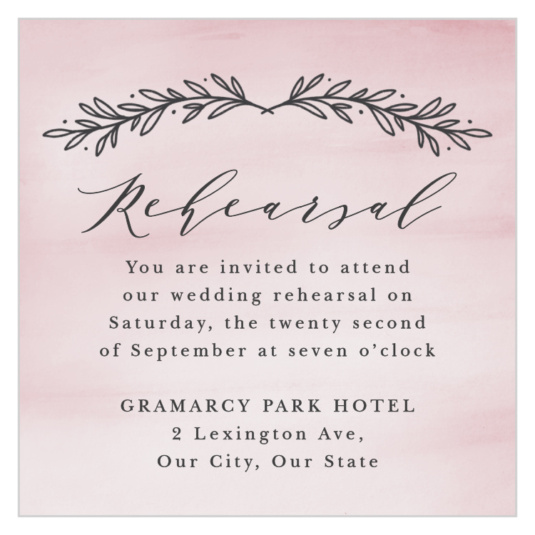 Watercolor Initials Rehearsal Cards