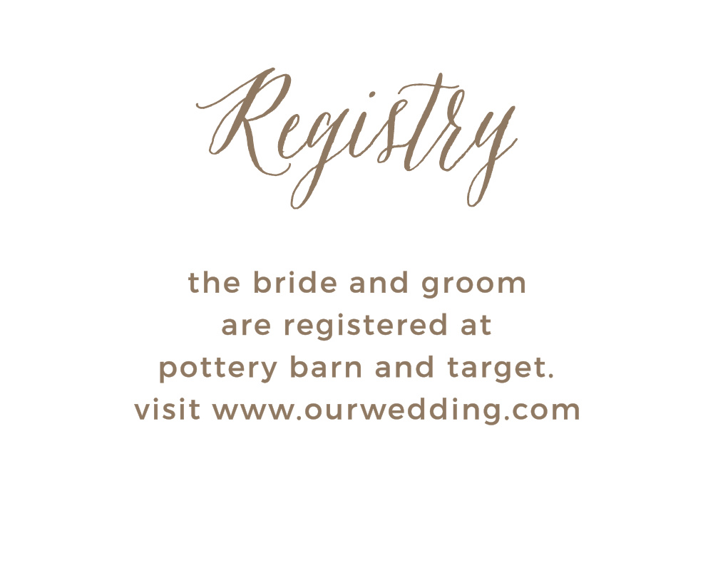 Rustic Ombre Registry Cards