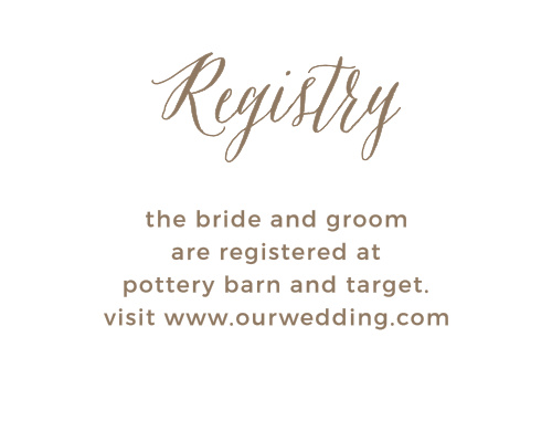 Rustic Ombre Registry Cards