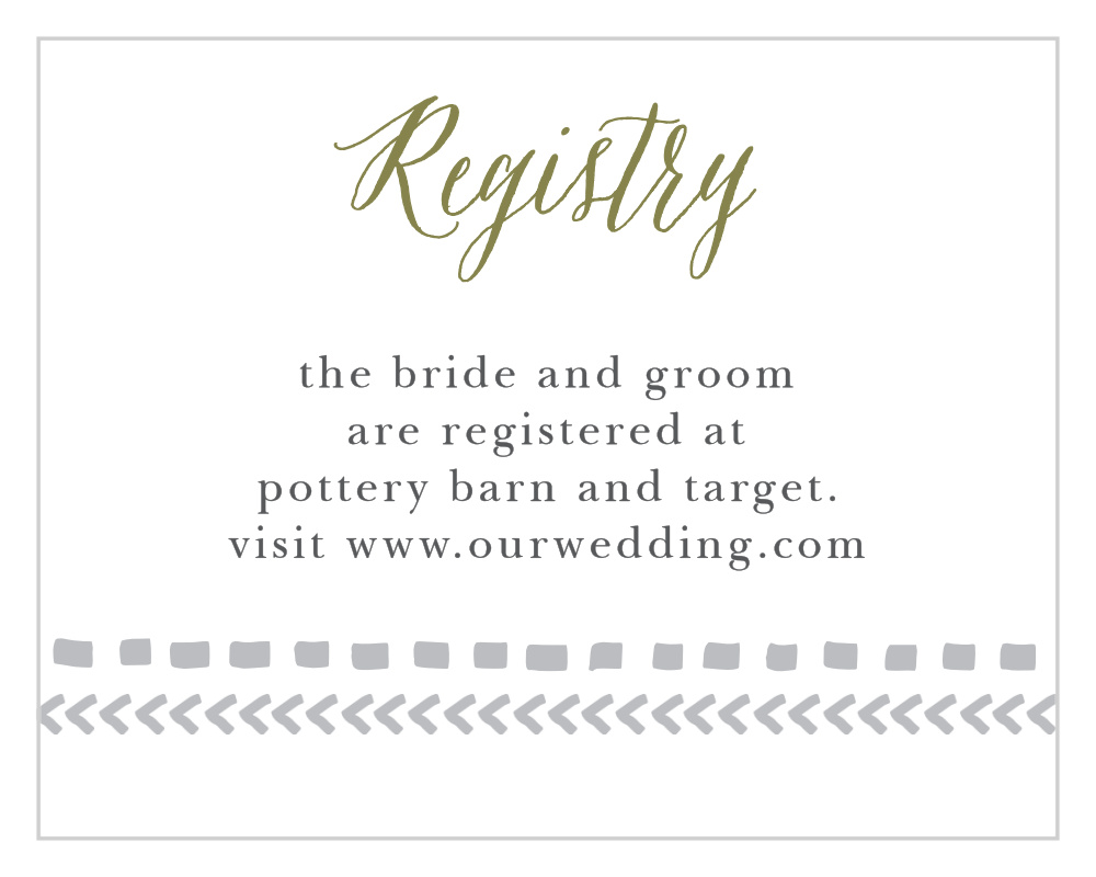 Rustic Tribal Registry Cards