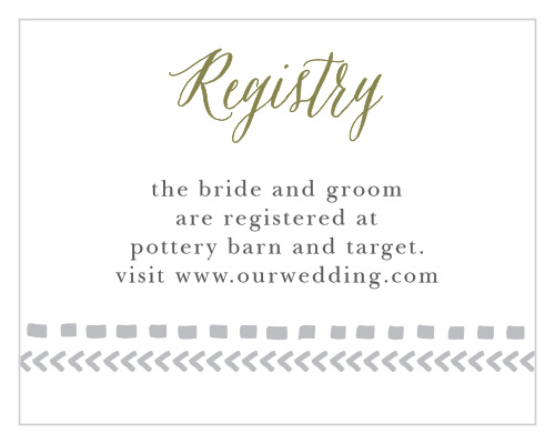 Rustic Tribal Registry Cards