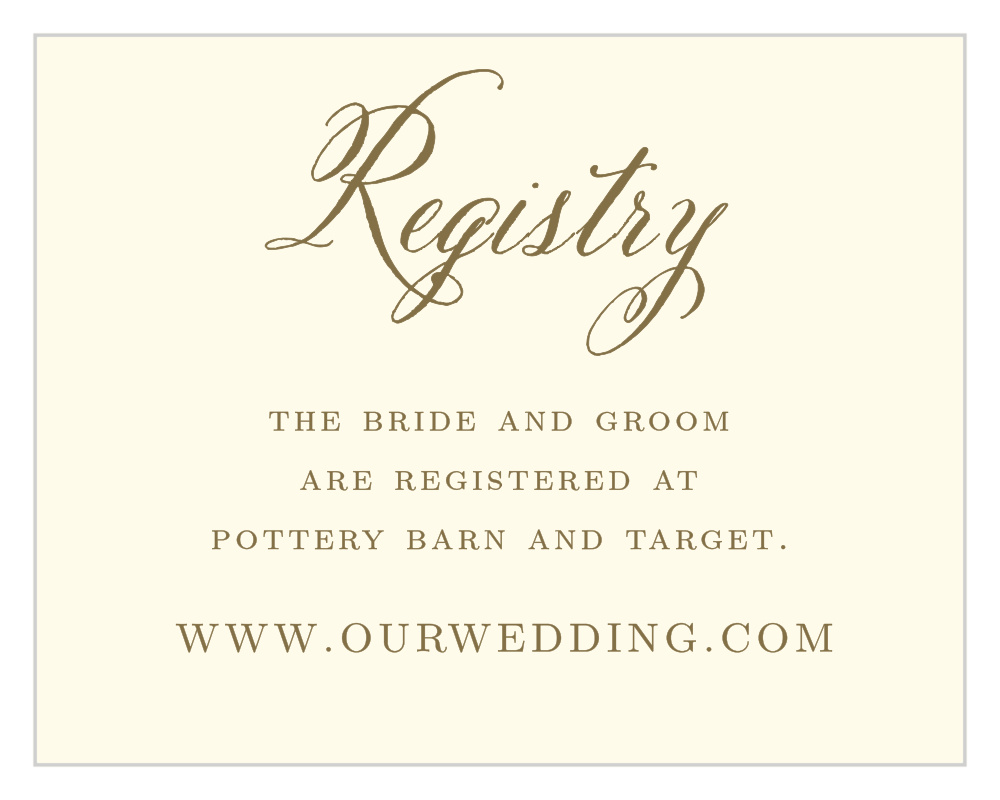 Romantic Vintage Registry Cards