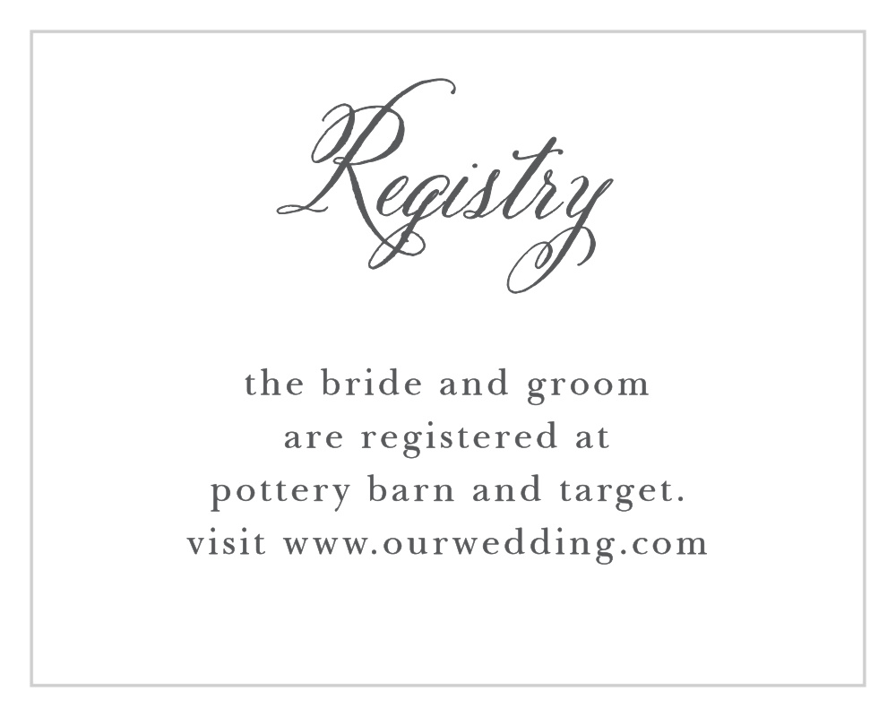 Calligraphy Script Registry Cards