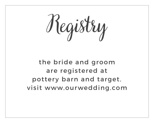 Garden Party Registry Cards