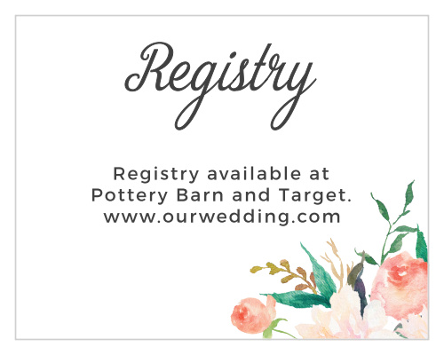 Blossoming Love Registry Cards