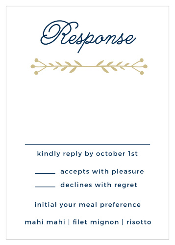 Folksy Floral Foil Response Cards