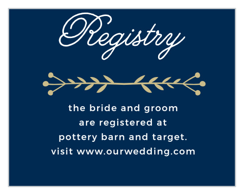 Folksy Floral Foil Registry Cards