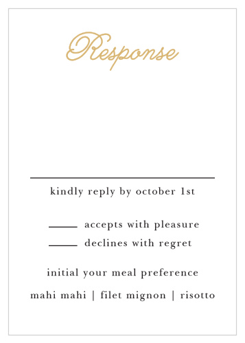 Whimsical Script Foil Response Cards