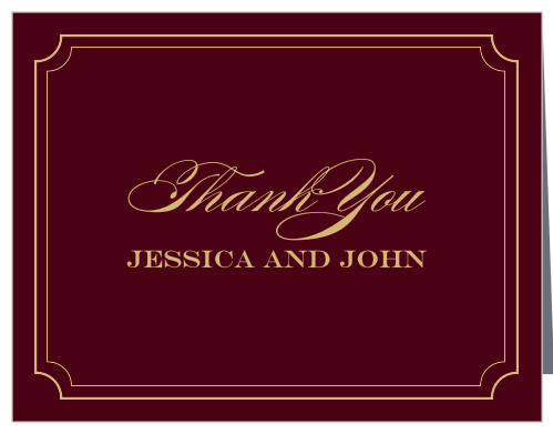 Elegant Script Foil Wedding Thank You Cards