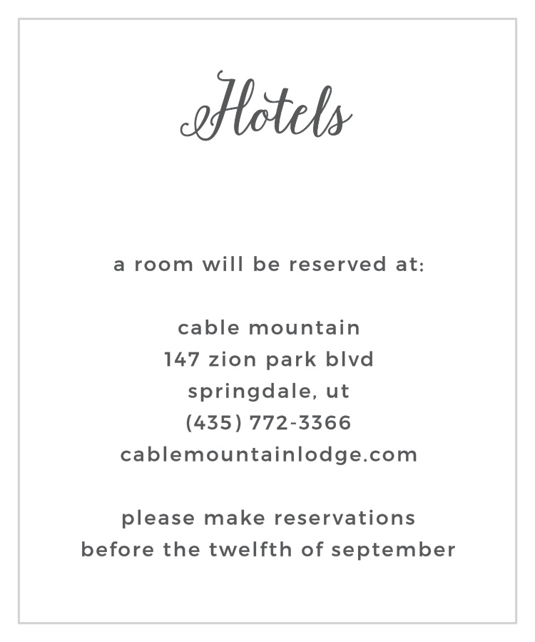 Watercolor Wreath Accommodation Cards