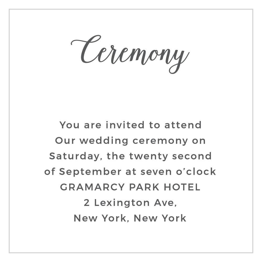Watercolor Wreath Ceremony Cards