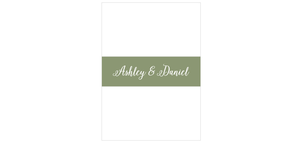 Watercolor Wreath Wedding Belly Bands