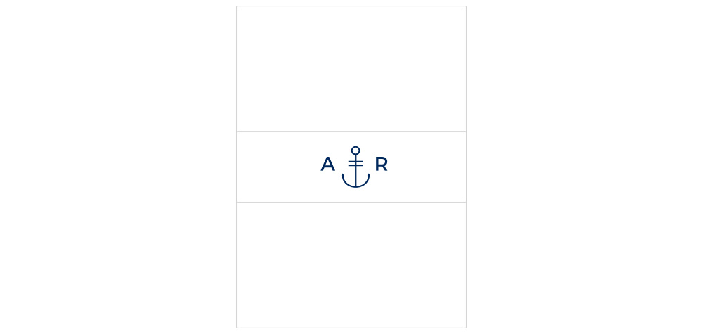Modern Nautical Wedding Belly Bands