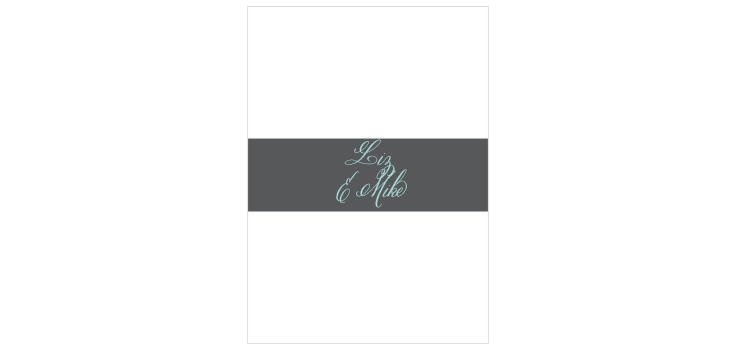 Calligraphy Script Wedding Belly Bands 