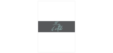 Calligraphy Script Wedding Belly Bands 
