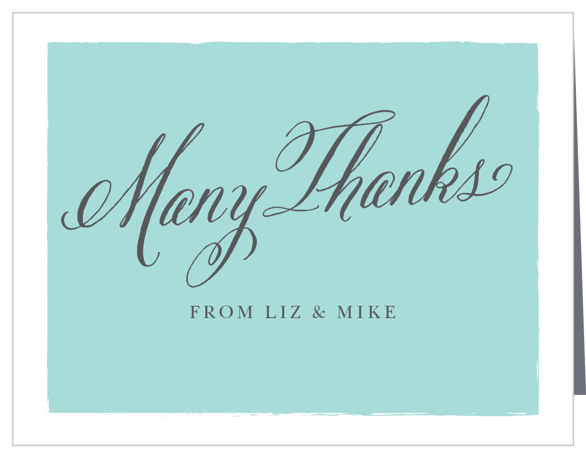 Calligraphy Script Wedding Thank You Cards