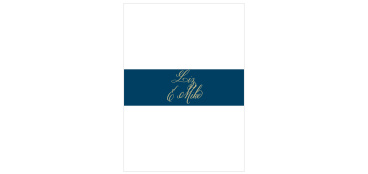 Calligraphy Script Foil Wedding Belly Bands