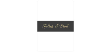Rustic Script Foil Wedding Belly Bands