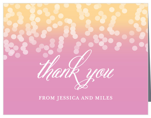 Confetti Ombre Wedding Thank You Cards