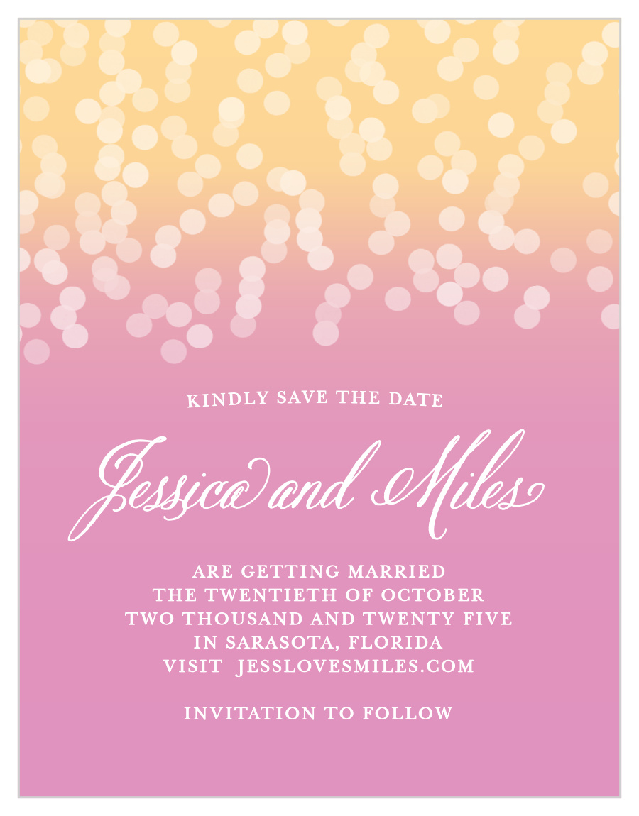 Confetti Ombre Save the Date Cards