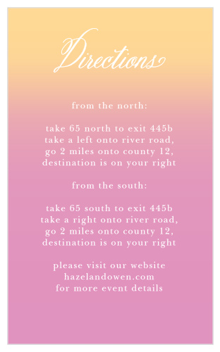 Confetti Ombre Direction Cards