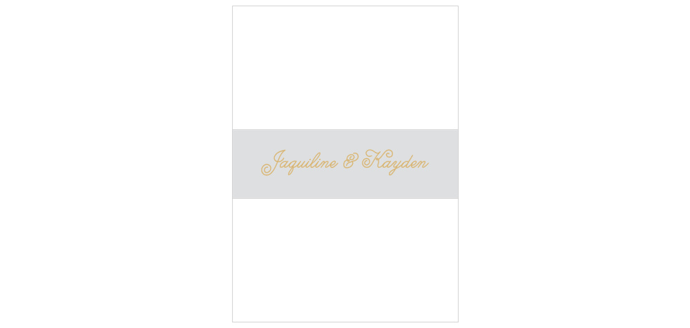 Whimsical Script Foil Wedding Belly Bands